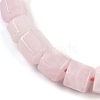 Natural Rose Quartz Hexagon Prism Graduated Beaded Necklaces for Women Men NJEW-K388-03R-2