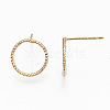 Brass Stud Earrings EJEW-N018-006-NF-3