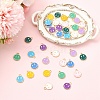 18Pcs 9 Colors Alloy Enamel Charms ENAM-YW0001-97-O-3