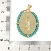 Brass Micro Pave Cubic Zirconia Pendants KK-U032-01G-D02-3