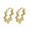 Rack Plating Brass Micro Pave Clear Cubic Zirconia Huggie Hoop Earrings for Women EJEW-C097-13G-07-1