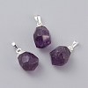 Natural Amethyst Pendants X-G-G845-07S-05A-1