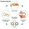 24Pcs 4 Colors Alloy Spring Gate Rings FIND-HS0001-26C-4