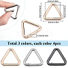12Pcs 3 Colors Alloy Spring Gate Rings FIND-SC0010-19-2