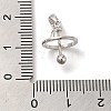 Rhodium Plated 925 Sterling Silver Locket Style Planet Pinch Bails STER-NH0001-55B-P-5