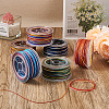 Elecrelive 6 Rolls 6 Colors Segment Dyed Polyester Thread OCOR-EL0001-01A-6