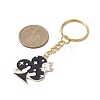 4Pcs 4 Styles Alloy Enamel Pendants Keychain KEYC-JKC00578-4