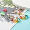 Flower Colorful Glass Beads Dangle Earrings for Girl Women X1-EJEW-TA00010-2