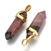 Natural Rhodonite Double Terminated Pointed Pendants G-G902-B18-2