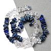 Natural Quartz Crystal & Lapis Lazuli Beads Strands G-L610-A04-01-2