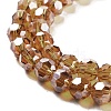 Electroplate Transparent Glass Beads Strands EGLA-A035-T6mm-A04-3