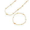 Glass & CCB Plastic Beaded Necklaces & Bracelets Sets FS-WGA4156-03-3