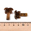 Natural Tiger Eye Coconut Tree Pendants G-N342-02C-3