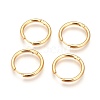 Ion Plating(IP) 304 Stainless Steel Hoop Earrings EJEW-P177-G-08-2