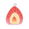 Opaque Resin Imitation Fruit Pendants RE-CBA3138-01E-P-1