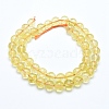 Natural Citrine Beads Strands G-E483-13-8mm-2