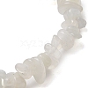 Natural White Moonstone Chip Beaded Stretch Bracelets for Women Men BJEW-JB10665-03-4