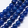 Natural Agate Round Beads Strand G-L086-8mm-M-2