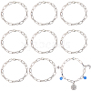 20Pcs Iron Cable Chain Bracelets for Women Men BJEW-SC0001-42-1