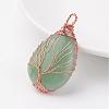 Natural Green Aventurine Pendants G-K122-02RG-2