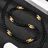 304 Stainless Steel Cuban Link Chain Necklaces for Women Men NJEW-A033-01A-EB-4