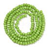 Opaque Solid Color Imitation Jade Glass Beads Strands EGLA-A044-P8mm-D30-2