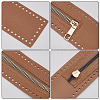 WADORN 3Pcs 3 Colors PU Leather Zipper Sewing Accessories FIND-WR0011-45-3