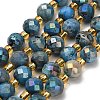 Electroplated Natural Druzy Geode Crystal Beads Strands G-F833-P01-8mm-05-2