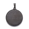 304 Stainless Steel Pendants STAS-O120-04-3