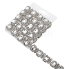 1 Yard Rectangle Iron Rhinestone Strass Chains CH-FG0001-02B-1