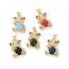 Brass Cubic Zirconia Pendants ZIRC-K089-13G-1