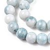 Opaque Crackle Glass Round Beads Strands X-GLAA-T031-01A-2