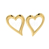 304 Stainless Steel Hollow Heart Stud Earrings for Women EJEW-U020-19G-1