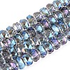 Electroplate Transparent Glass Beads Strands EGLA-N022-04A-D06-1