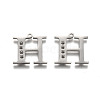 Non-Tarnish 304 Stainless Steel Letter Pendant Rhinestone Settings STAS-Y006-61P-H-1