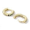Brass Pave Cubic Zirconia Hoop Earrings for Women EJEW-L269-134G-3