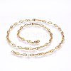 304 Stainless Steel Mariner Link Chain Necklaces X-NJEW-P226-04G-1