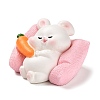 Resin Sleep Animal Figurines Ornament DJEW-Z003-02D-1