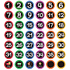 42Pcs Number Theme Self-Adhesive Paper Decorative Stickers DIY-WH0646-002-1