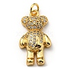 Brass with Cubic Zirconia Pendants KK-K341-30G-2