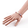 Rainbow Polymer Clay Heishi Beads Stretch Bracelets BJEW-JB05865-05-5