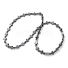 Round Cross Synthetic Non-Magnetic Hematite Beaded Necklaces NJEW-R020-03-4