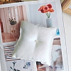 Colth Wedding Ring Pillow with Polyester Ribbon and Alloy Heart PW-WG71097-01-4