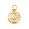 Brass Micro Pave Clear Cubic Zirconia Charms CU-CBA56CE-12G-G-1