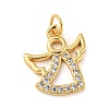 Rack Plating Brass Micro Pave Cubic Zirconia Pendants KK-A200-11G-1