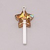 Resin Pendants RESI-WH0025-11J-1