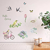 8 Sheets 8 Styles Spring Theme PVC Waterproof Wall Stickers DIY-WH0345-077-6