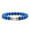 Blue turquoise alloy dumbbell jewelry bracelet for men's high-end and versatile accessories GK5142-11-1