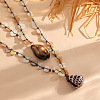 Natural Shell Pendant Double Layer Necklaces for Women WG62FB0-01-3