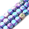 Dyed Natural Magnesite Beads Strands G-L617-B01-8mm-02-2